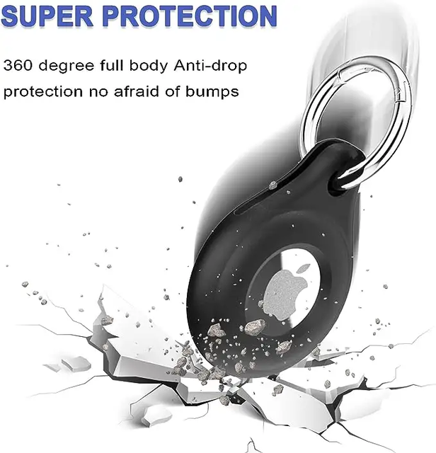 Waterproof Dirt Resistant AirTag Keychain Holder Clear Multi Color Silicone Protective Case Accessories For AirTag
