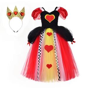 Nueva llegada <span class=keywords><strong>reina</strong></span> roja <span class=keywords><strong>de</strong></span> <span class=keywords><strong>corazones</strong></span> tutú vestido corsé conjunto hecho Halloween Hada Cosplay disfraz - Product Image 1