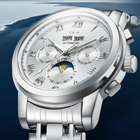 Montre mécanique pour homme Mark Fairwhale, chronographe multifonction, date de la semaine, cadran 24 heures, étanche, lumineuse, sport et affaires, FW-6018