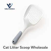 Pelle à litière antiadhésive avec crémaillère, support sur pied, design à fentes, outil de nettoyage des déchets d'animaux, vente en gros