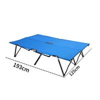 Lit de camping extérieur, lit pliant multifonctionnel portable double taille élargi, pliable pour le camping et les aventures en plein air