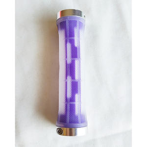 Poignées de guidon de vélo 22,2 mm violettes semi-transparentes en résine plastique pour VTT - Product Image 3
