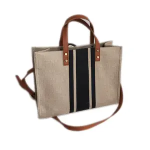 Bolsa de lona para laptop personalizável, bolsa de ombro duffel com alça de viagem para mulheres, pasta executiva feminina de tecido