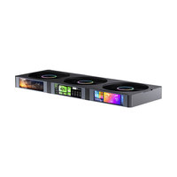 Ventilateur de boîtier Jonsbo ZC-360 blanc avec synchronisation RGB, éclairage ARGB, roulement à billes PWM 3 côtés, cuivre et aluminium, 5W pour refroidissement liquide d'ordinateur