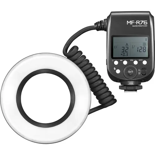 Godox MF-R76 RING76 5000K Macro LED Ring Light Macro Speedlite Flash Light pour DSLR Canon Sony Nikon Camera