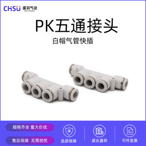 Conector Neumático de Plástico Blanco Premium, Conexión Rápida para Bombas de Aire, Mangueras y Compresores de Aire (PK-08 PK-10) - Product Image 2