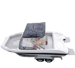 Bote de Pesca Deportivo Pequeño de Fibra de Vidrio de Alta Calidad con Consola Lateral para Venta al por Mayor - Product Image 1
