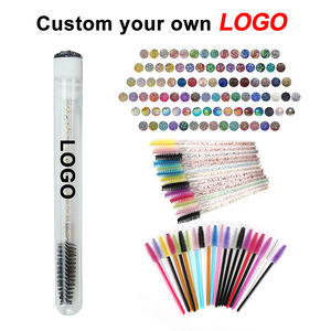 Sikat untuk Membersihkan Bulu Mata Hitam Kecil Ungu/Merah Muda/Biru/Hitam Sikat Hidung Maskara Bulu Mata Sikat Bulu Mata Label Pribadi Casing Sikat Bulu Mata - Product Image 4