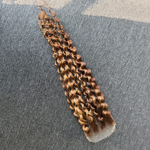 ผมแท้สีเปียโนแบบลูกฟูกลึก  พร้อมเชือกผูกผม HD Lace Frontal  ขนาด 4x4 5x5 6x6  แบบขายส่ง - Product Image 3