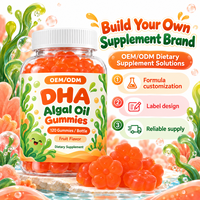 Gummies d'huile d'algues DHA Marque Blanche 120 unités Saveur Fruitée Sans Sucre Bien-être Cognitif et Oculaire Sans Arôme de Poisson Fournisseur OEM ODM