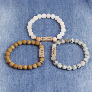 2024 bracelets d'<span class=keywords><strong>amitié</strong></span> de créateur gravés personnalisés et bracelets bijoux de mode bracelets en pierre pop pour femmes - Product Image 3