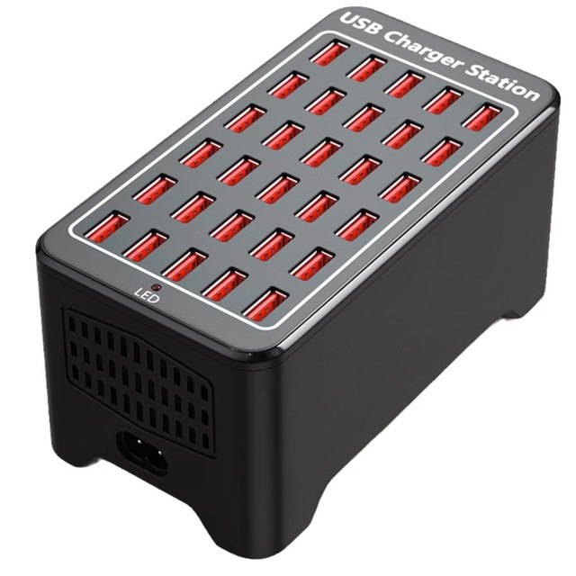 Desktop Multi-device USB Charging Hub, Commercial Multi-hole USB Charger Adapter, 10-30 Ports High Speed Fast Charger