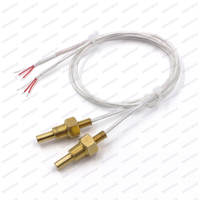 Sonda de Sensor de Temperatura con Rosca de Latón M8, Opciones PT1000, NTC, RTD y Cable de PTFE para Uso Industrial, Automotriz y HVAC