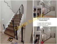 Balustrade extérieure contemporaine DBM en acier inoxydable massif, résistante à la rouille, pour hôtels, villas, escaliers, centres commerciaux - Garantie 5 ans