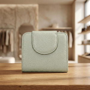 WRIZA Portefeuille court en cuir véritable pour femme, usage quotidien, porte-monnaie compact, porte-cartes, fermeture éclair et fermoir, poche à monnaie compacte - Product Image 6