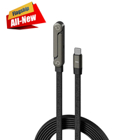Kabel Pengisian Cepat 240W Nylon Braided 90 Derajat Putar 360 Derajat Multi-Sudut Penahan Kabel USB Tipe-C untuk Ponsel