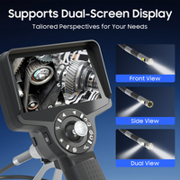 Endoscopio Articulado de 4 Vías y 360°, Lente de 3.9 mm, Video HD, Boroscopio con Pantalla LCD IPS de 5 Pulgadas, Iluminación LED con Clasificación IP67, Batería de Litio de 5000 mAh