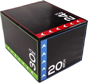 Caja de Salto Pliométrica 3 en 1 de Espuma de Alta Densidad con Cubierta de PVC Antideslizante, Caja de Ejercicio Resistente para CrossFit y Gimnasio - Product Image 1