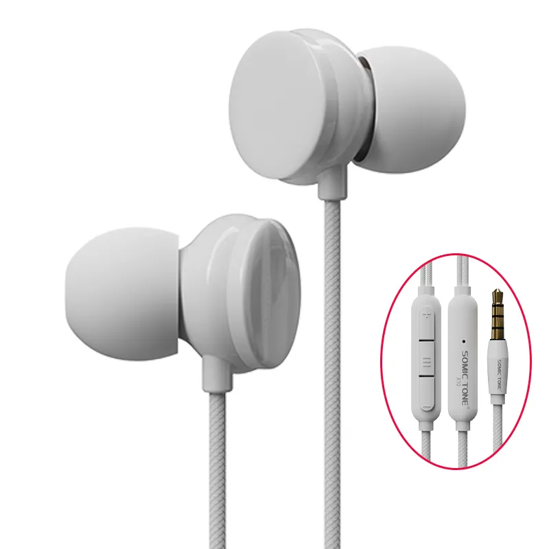 Auriculares intrauditivos con cable de 3,5mm, cascos con micrófono incorporado y Control de volumen