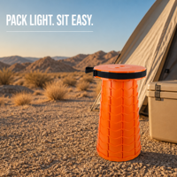 Repose-pouce circulaire pliable orange pour siège de tente en toile, camping en montagne, randonnée dans le désert