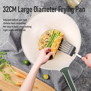 ชุดเครื่องครัว3ชิ้น,หม้อซุปกระทะทอดแบบไม่ติดกระทะหิน Maifan อลูมิเนียมอัลลอยด์แบบไม่ติดกระทะ - Product Image 5