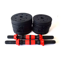Ensemble de musculation à domicile 4 en 1, haltères et barre réglables de 15 kg, 20 kg, 30 kg, 40 kg, 50 kg en ciment pour l'exercice et la musculation