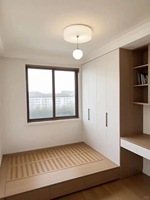 Armoire Tatami Moderne Personnalisée avec Bureau et Bibliothèque, Design Écologique, Grande Capacité de Rangement pour École et Villa