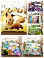 Dessin animé Anime ensemble de literie couette housse de couette taie d'oreiller ensemble de lit reine roi taille