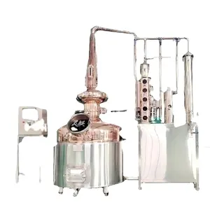 Meto 1000L SUS304 copper glass distiller still distilling column whiskey gin brandy machine distillery distillery equipment