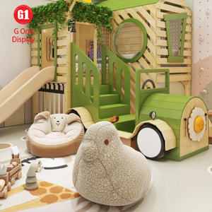 Aménagement intérieur personnalisé pour restaurant parent-enfant et aire de jeux pour enfants, avec décoration sur mesure. - Product Image 1