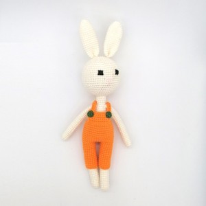 Jouets en peluche lapin en tissu de coton 100% faits à la main, jouets en crochet tricotés à la main pour bébé, amigurumi fascinant, <span class=keywords><strong>doudou</strong></span> doux pour 0-24 mois, 2-4 ans - Product Image 2