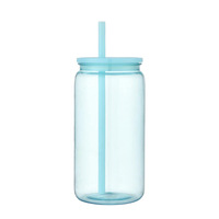 Gobelets en plastique personnalisés avec couvercles et pailles colorées, 16 oz, à paroi simple, pour boissons, bouteilles en plastique, cadeaux promotionnels publicitaires