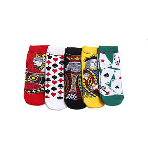 Socksmate Summer Fun Novedad Tobillo <span class=keywords><strong>Odd</strong></span> Heart Mujeres Naipes Algodón Juego de póquer Zapatilla Hombres en <span class=keywords><strong>calcetines</strong></span> a granel - Product Image 6