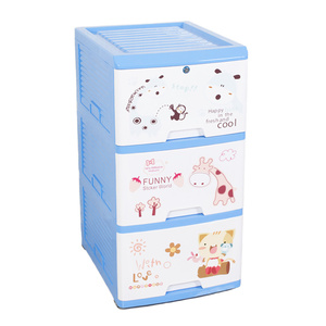 Armoire de rangement à tiroir pour bébé, élégante, en plastique, bon marché, design - Product Image 1