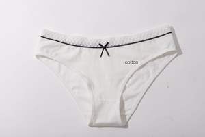 Suministro Especial para Comercio Exterior Transfronterizo: Bikini de Algodón Puro Sin Costuras, Sólido, con Encaje, Sexy, Levanta Glúteos, Transpirable y Cómodo para Mujer - Product Image 6