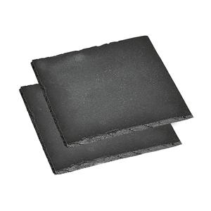 KESPER Coasters 2 Pack 5 Inches <b>Square</b> Slate Stone Drink Placemats For <b>Bar</b> <b>Table</b> Use - Product Image 1