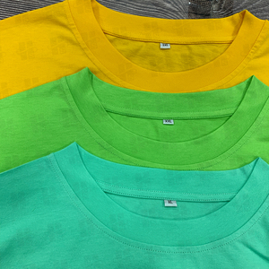 T-shirt pour homme de style classique d'été, couleur unie, coupe ample, broderie plate personnalisée, 100% coton, doux, respirant, avec poche - Product Image 6