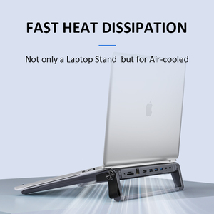 Máy tính xách tay Docking Station cho máy tính xách tay đứng USB đầu đọc thẻ Hub <span class=keywords><strong>Ethernet</strong></span> <span class=keywords><strong>Adapter</strong></span> USB C 9 trong 1 USB-C Type-C HUB cho iPad Pro - Product Image 5