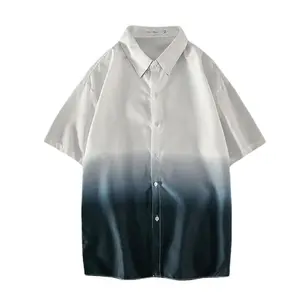 Fashion Ombre men's shirt summer collection Ombre color shirt new arrivals men's ombre shirts