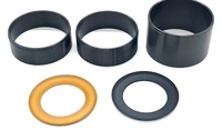 Bomba de vacío para compresor de aire, cilindro de cuero, material PTFE y fibra de carbono PEEK, anillo de pistón atomizador, anillo de sellado de motor