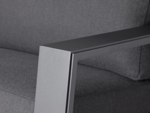 Conjunto de Muebles de Jardín de Diseño Minimalista, Sofá de Dos Plazas para Patio Exterior de Alta Calidad y Lujo Contemporáneo, Sillas y Mesa de Aluminio - Product Image 6