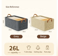Boîte de rangement pliable pour vêtements, jeans et sous-vêtements, organisateur de tiroir en tissu pour armoire domestique - Grande vente