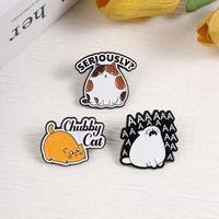 Pin Logam Kucing Grosir Kreatif Unik Bros Kucing Calico Oranye Pin Souvenir Lucu Unik Lencana Pin Logam Kucing Stok Tersedia