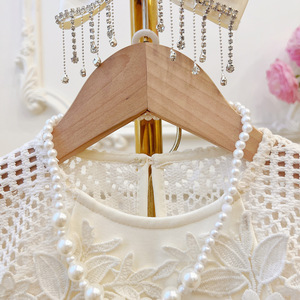 Conjunto de Dos Piezas de Vestido con Encaje Francés Estilo <span class=keywords><strong>Retro</strong></span> para Niñas, con Borlas y un Toque de Fragancia, <span class=keywords><strong>Ropa</strong></span> de Punto - Product Image 3