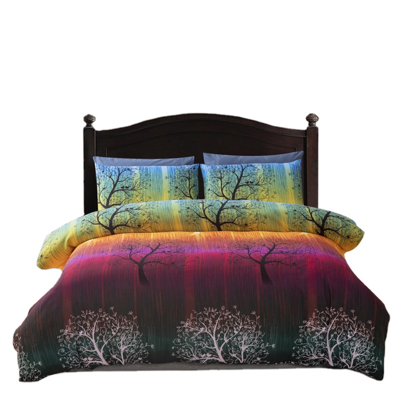 Высокое качество заказной волшебный лес шаблон пододеяльник набор 3 шт