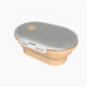 Multi-functional Wholesale Foldable Silicone <b>Lunch</b> <b>Bento</b> <b>Box</b> Work Food Container Folding School Children's <b>Lunch</b> <b>Box</b> - Product Image 2