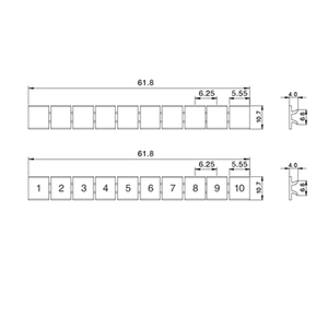Zb6 kỹ thuật số đánh dấu Dải uk2.5b uk5n ST4 khối thiết bị đầu cuối chống cháy PCB số dải trống nhãn số tấm - Product Image 4