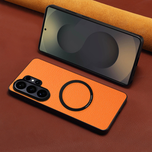 Funda Magnética para Teléfono Denior de Cuero PU con Textura de Litchi, Compatible con Carga Inalámbrica para Samsung S26 S25 S24 S23 Serie ZFold7 - Product Image 3