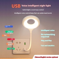 OEM/ODM Veilleuse d'usine Mini compagnon de sommeil de chevet Intelligence artificielle Commande vocale Batterie à induction USB Corps en plastique