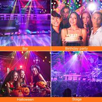 Barre lumineuse LED RGB à télécommande 4-en-1, lumière de scène DMX512 et activée par le son pour fêtes, DJ et clubs